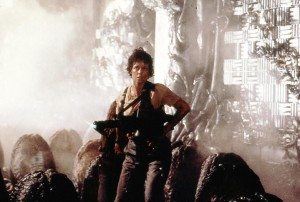 Ellen Ripley in egg chamber in Aliens