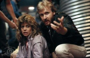 Cameron directs Linda Hamilton