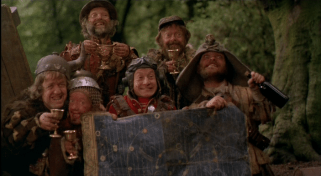 Time Bandits Posing with Map