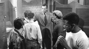 Dadier busts smokers in the boy's room, Poitier on the right