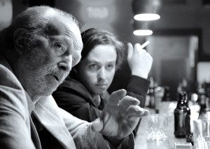 The old man in the bar scene