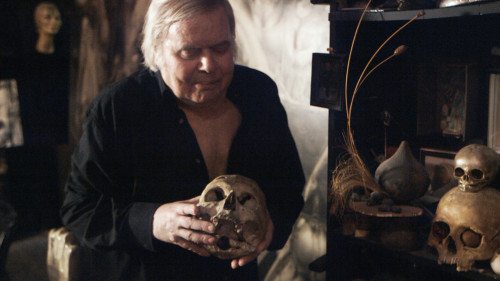 Giger with his oldest skull, given to him as a child.