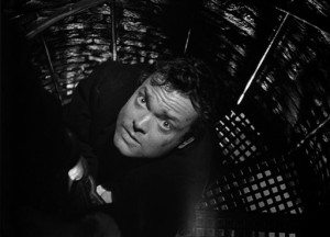 In this image released Monday May 18, 2018 by Rialto Pictures/Studiocanal, Orson Welles portrays Harry Lime in a scene from "The Third Man."  At the 68th Cannes international film festival 'The Third Man' premiered again as part of the Cannes Classics program on May. 14. (Rialto Pictures/Studiocanal/via AP) MANDATORY CREDIT