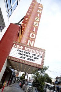 The marquee, all shiny and new.