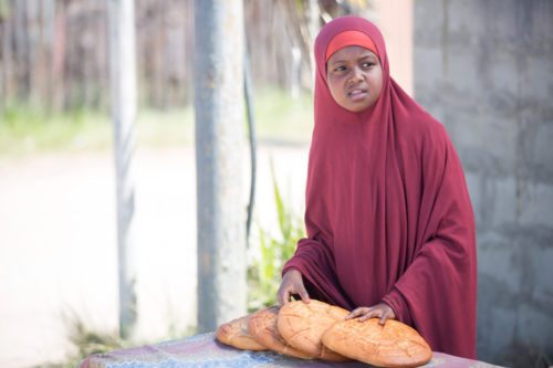 All she wants to do is sell bread. Adorably.